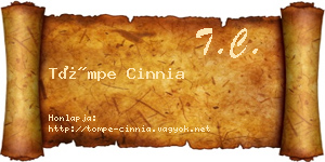 Tömpe Cinnia névjegykártya
